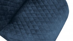Стул «Оливер» К3 Черный/Микровелюр Wellmart Blue в Тевризе - tevriz.katalogmebeli.com | фото 3
