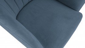 Стул «Верона» Т6 Черный муар/Велюр D007 Пыльно-синий в Тевризе - tevriz.katalogmebeli.com | фото 3