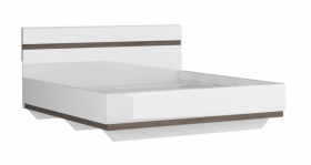 Ультра Кровать 1600 с настилом (Белый/Белый глянец) в Тевризе - tevriz.katalogmebeli.com | фото 1
