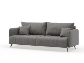 Валериан диван трёхместный прямой Стальной, ткань RICO FLEX 9292 в Тевризе - tevriz.katalogmebeli.com | фото