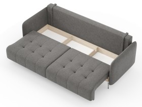 Валериан диван трёхместный прямой Стальной, ткань RICO FLEX 9292 в Тевризе - tevriz.katalogmebeli.com | фото 2