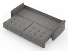 Валериан диван трёхместный прямой Стальной, ткань RICO FLEX 9292 в Тевризе - tevriz.katalogmebeli.com | фото 3