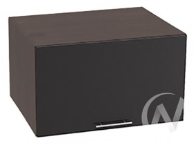 Шкаф верхний Валерия-М ШВГ-610 (Черный металлик/Венге/горизонтальный/глубокий) в Тевризе - tevriz.katalogmebeli.com | фото