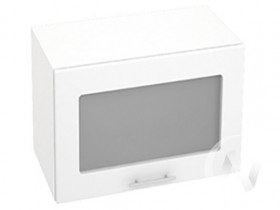 Шкаф со стеклом Валерия-М ШВГС-609 (Белый глянец/Белый/верхний/горизонтальный/высокий) в Тевризе - tevriz.katalogmebeli.com | фото