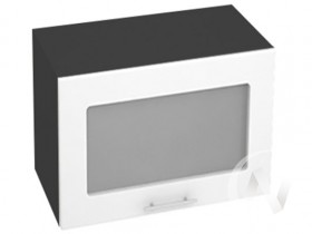 Шкаф со стеклом Валерия-М ШВГС-609 (Белый глянец/Венге/верхний/горизонтальный/высокий) в Тевризе - tevriz.katalogmebeli.com | фото