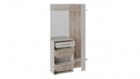 Шкаф для одежды «Нуар» тип 1 Фон серый/Дуб сонома в Тевризе - tevriz.katalogmebeli.com | фото 3