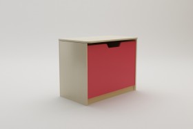 Ящик для игрушек Бэрри (Бежевый/Красный/корпус Клен) в Тевризе - tevriz.katalogmebeli.com | фото