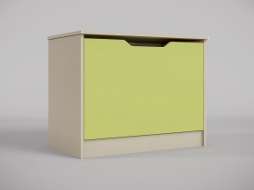 Ящик для игрушек Эппл (Зеленый/корпус Клен) в Тевризе - tevriz.katalogmebeli.com | фото