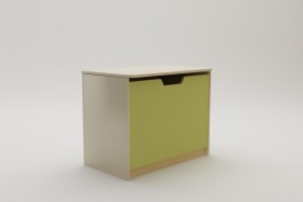 Ящик для игрушек Смайли (Зеленый/корпус Клен) в Тевризе - tevriz.katalogmebeli.com | фото