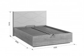 Зара Кровать 1.4 Люкс дуб сонома/белый в Тевризе - tevriz.katalogmebeli.com | фото 4