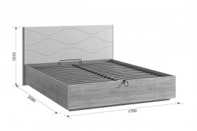 Зара Кровать 1.6 Люкс дуб сонома/белый в Тевризе - tevriz.katalogmebeli.com | фото 4